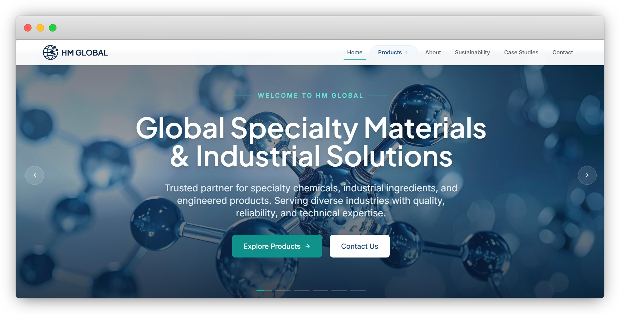HM Global - Specialty Materials & Industrial Solutions Dashboard
